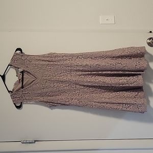 Lace mauve dress from H and M. Fits more like a large. Very stretchy and comfort